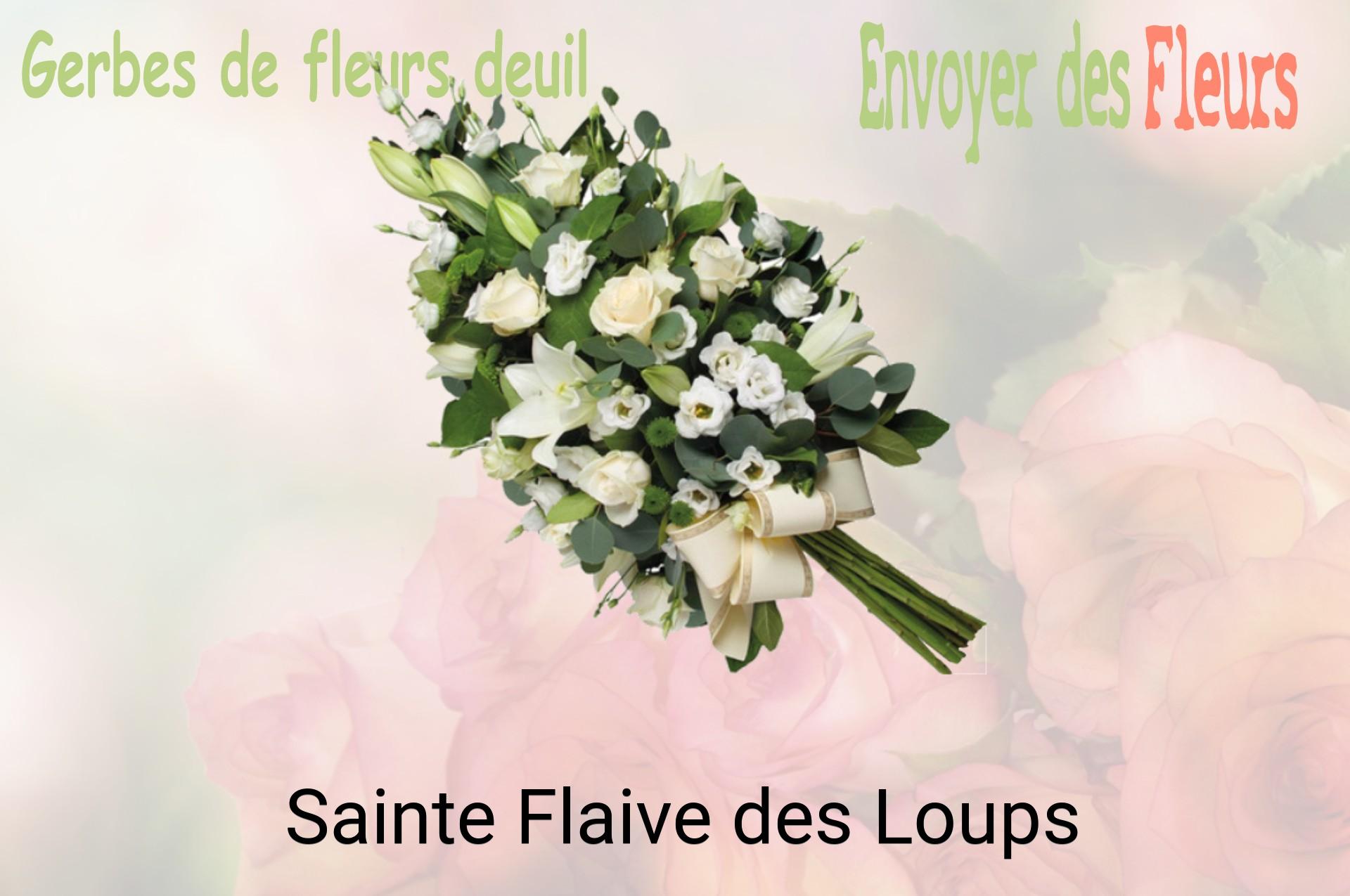Gerbe de fleurs de deuil livrée à Sainte-Flaive-des-Loups